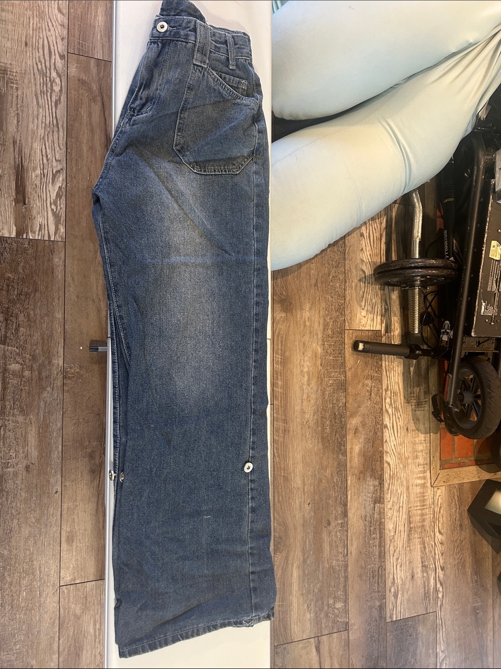 Men's Bootcut Jeans in Dark Blue Denim